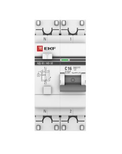 Автомат дифференциальный PROxima АД 32 16А 30 мА 1P N тип АС 4 5 кА DA32 16 30 pro Ekf