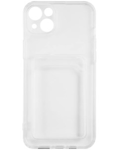 Накладка силикон Crystal для iPhone 14 Plus с кардхолдером прозрачный Ibox