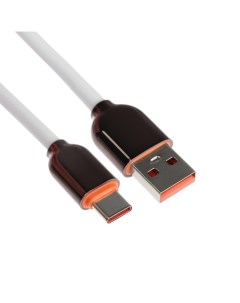 Кабель Type C USB 6 A оплётка PVC 1 метр белый Simaland