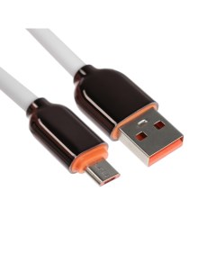 Кабель MicroUSB USB 2 4 A оплётка PVC 1 метр белый Simaland