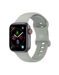 Силиконовый ремешок для Apple Watch 1 9 SE ULTRA 42 44 45 49 мм серый L Strap classic