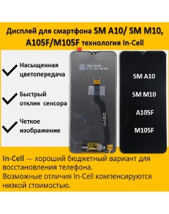 Дисплей Samsung A10 Samsung M10 для смартфона Samsung M10 A10 черный Telaks