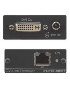 Приемник сигнала DVI из кабеля витой пары TP с адаптером питания PT 572HDCP Kramer
