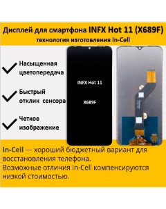 Дисплей для смартфона Infinix Hot 11 X689F технология In Cell Telaks
