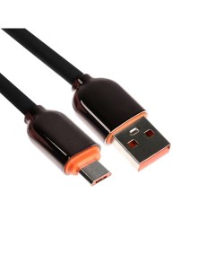 Кабель MicroUSB USB 2 4 A оплётка PVC 1 метр чёрный Simaland