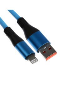 Кабель Lightning USB 5 A оплётка TPE утолщенный 1 метр синий Simaland