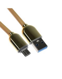 Кабель MicroUSB USB 2 4 А оплётка TPE морозоустойчивый 1 метр желтый Simaland