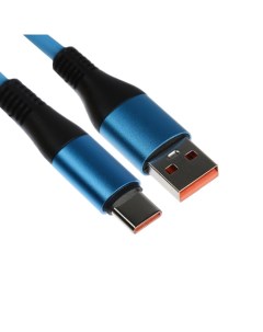 Кабель Type C USB 5 A оплётка TPE утолщенный 1 метр синий Simaland