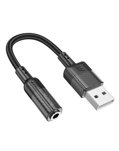 Переходник LS37 USB Jack 3 5мм черный Hoco