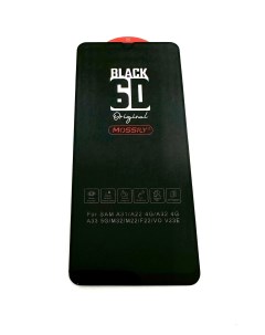 Защитное стекло для Samsung Galaxy A31 A22 A32 повышенной прочности 6D черное Mossily