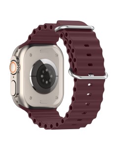 Ремешок океанская цепь для Apple Watch 1 9 SE Ultra 42 44 45 49 мм винно красный Strap classic