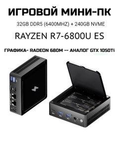 Мини ПК GenMashine AMD Ryzen 7 6800U T-bao