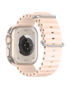Ремешок океанская цепь для Apple Watch 1 9 SE Ultra 42 44 45 49 мм светло розовый Strap classic