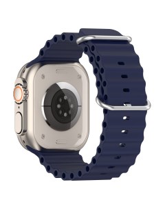 Ремешок океанская цепь для Apple Watch 1 9 SE Ultra 42 44 45 49 мм ночной синий Strap classic