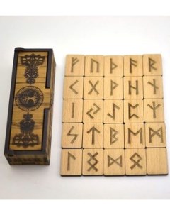 Шкатулка с набором скандинавских рун Magic-kniga
