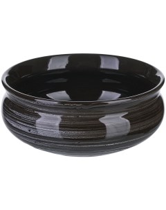 Тарелка Маренго глубокая 800мл 160х160мм керамика черный серый Борисовская керамика
