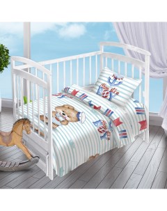Комплект постельного белья Детский Мишка Морячок 147х112 Valtery