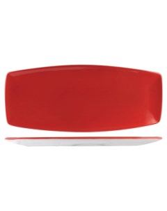 Блюдо прямоугольное Firenza Red фарфоровое 35 5x15 3 см красное Steelite