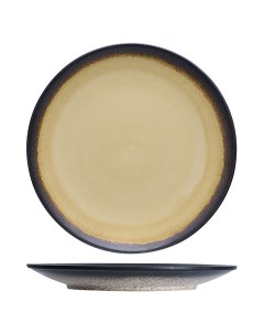Тарелка мелкая Fervido керамика 26 5 см желтый Cosy&trendy