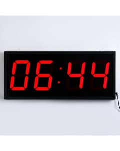Часы настенные электронные Элегант 47 5 х 3 5 х 23 см синие цифры Nobrand