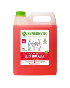 Средство для мытья посуды с ароматом АРБУЗА 5л антибактериальное гипоаллерген Synergetic