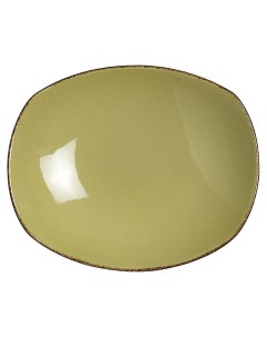 Тарелка глубокая Terramesa фарфор 21x19 см оливковый Steelite