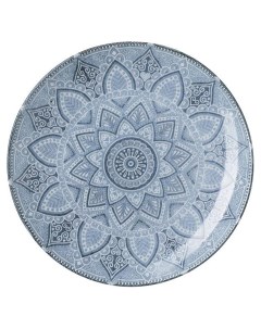 Тарелка сервировочная Вавилон фарфор 17 5 см голубой Добрушский фарфоровый завод