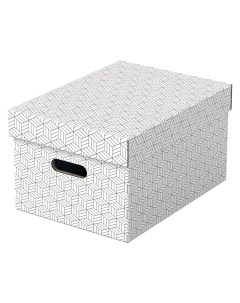 Короб для хранения M 265x205x365 картон белый 3шт 628282 Esselte