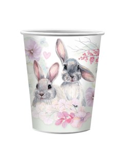 Набор одноразовых стаканов Кролики пастель 12 шт х 250 мл Nd play