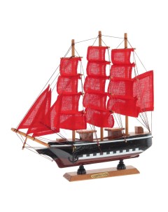 Изделие декоративное Корабль деревянный 32x32x6 см Remecoclub