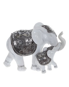 Фигурка декоративная Слоны из полимера 16x22x10 см Remecoclub