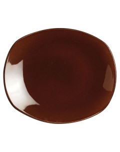 Тарелка мелкая Terramesa фарфор 30 5x26 см темно коричневый Steelite
