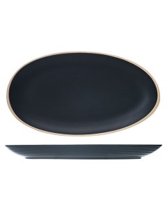 Блюдо овальное Galloway керамическое 29 5x16 см черное Cosy&trendy