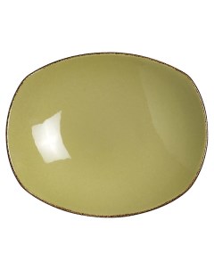 Тарелка глубокая Terramesa фарфор 31x26 см оливковый Steelite