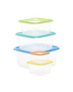 Набор контейнеров для хранения продуктов Fusion с гибкой крышкой Funbox