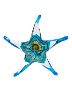 Фигурка декоративная Морская звезда стеклянная 3x19x19 см Remecoclub