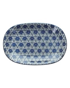 Тарелка сервировочная Sapa фарфор 28x18 см синий Tognana