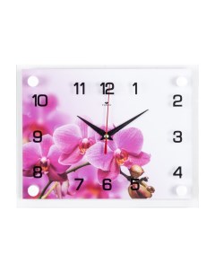 Часы настенные 2026 800 Розовая Орхидея 21 век