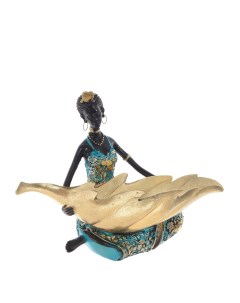 Фигурка декоративная Африканка из полимера 20x26x16 см Remecoclub