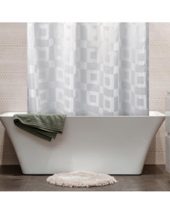 Штора для ванной тканевая 180х200 см занавеска для душа ванной полиэстер Dasch
