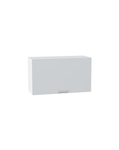 Навесной шкаф горизонтальный 809 МС МЕМФИС МДФ Белый Атласный серый Ф87Н Сурская мебель