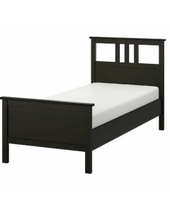 Кровать HEMNES 200х90 см без реечного дна черно коричневый Ikea