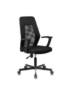 Кресло офисное 225 черное сетка ткань металл 1094258 Easy chair