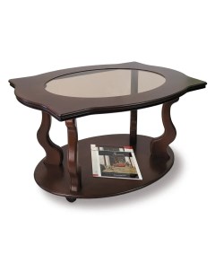 Журнальный стол Берже 3С Темно коричневый Мебелик