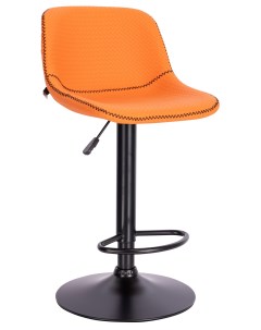 Барный стул Smile Black экокожа оранжевый Империя стульев