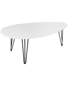 Журнальный столик Калифорния Шеффилд KLF_710826 120х70х44 6 см белый бетон чёрный Калифорния мебель