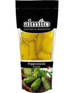 Перец зеленый пеперончини маринованный 250гр Almito