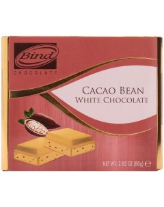 Белый шоколад с кусочками какао бобов 80 г Bind