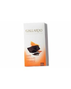 Шоколад горький с апельсиновой начинкой 80 г Gallardo