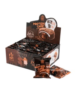 Проетиновое печенье Extra Protein Cake шоколадный фондан 24 шт по 70 г Fit kit